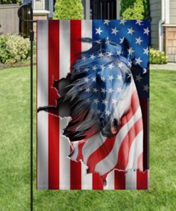 patriotic horse american flag tpt331f 6054