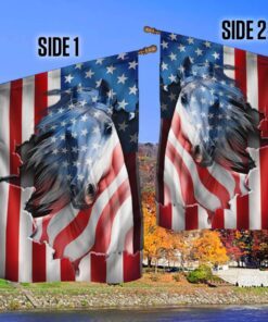 patriotic horse american flag tpt331f 8622