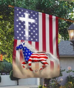 patriotic horse american flag tqn302f 2028