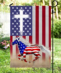 patriotic horse american flag tqn302f 2388