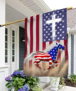 Patriotic Horse American Flag TQN302F