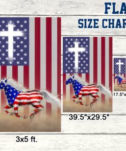 patriotic horse american flag tqn302f 5616
