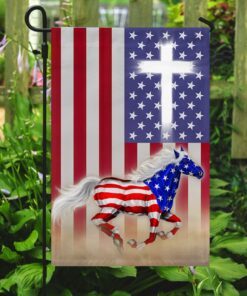 patriotic horse american flag tqn302f 8206