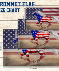 patriotic horse american grommet flag tqn302gf 1552