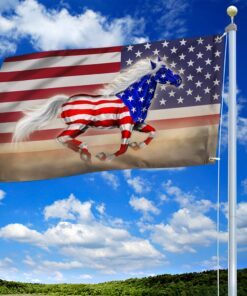 patriotic horse american grommet flag tqn302gf 6620