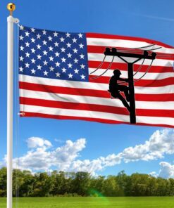 Patriotic Lineman American Flag TQN223GF