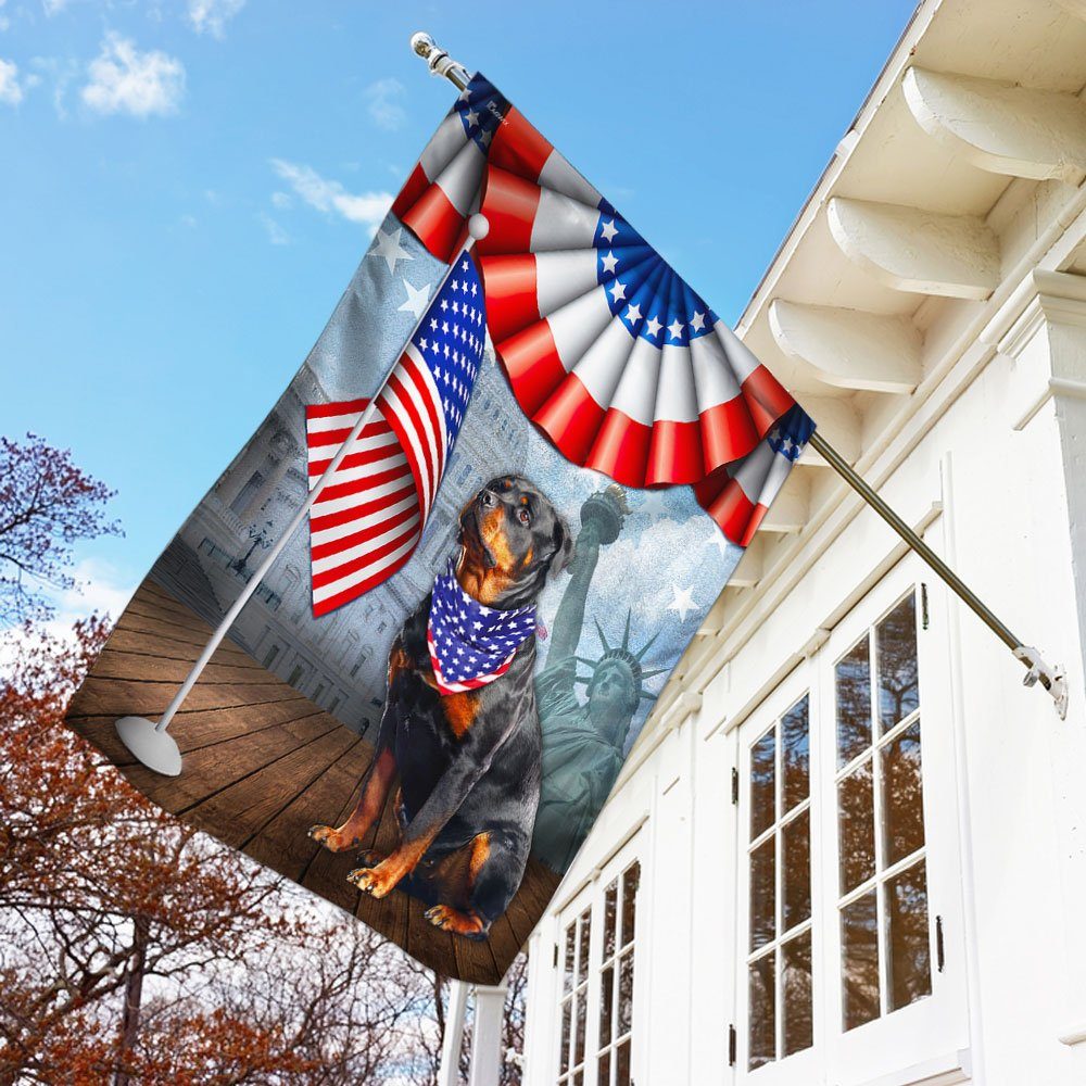Patriotic Rottweiler 4th Of July Independence Day American Flag QNN525Fv4 - Image 3