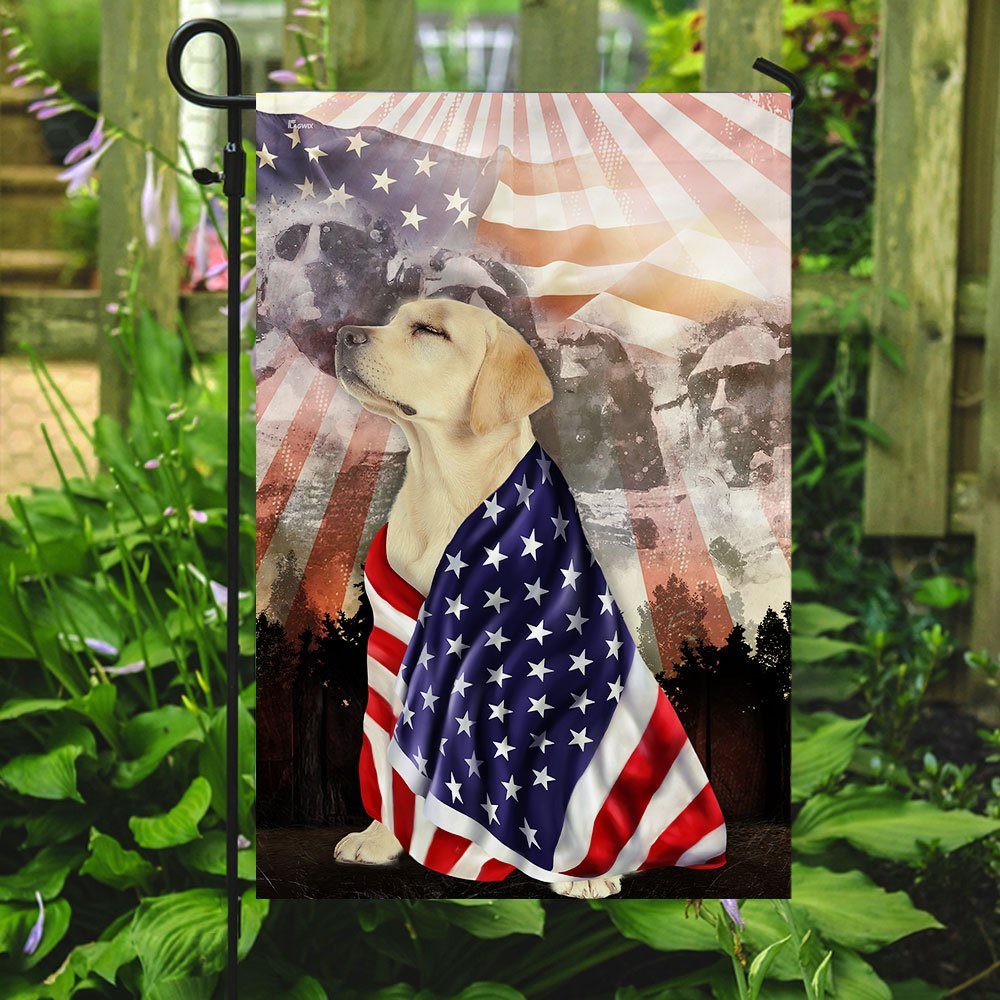 Patriotic Yellow Labrador Retriever Flag Flagwix™ Flag With Mount Rushmore Background - Image 7