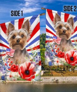 patriotic yorkshire terrier flowers 4th of july flag tqn1302fv1 1066