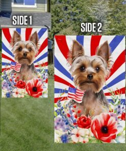 patriotic yorkshire terrier flowers 4th of july flag tqn1302fv1 4638