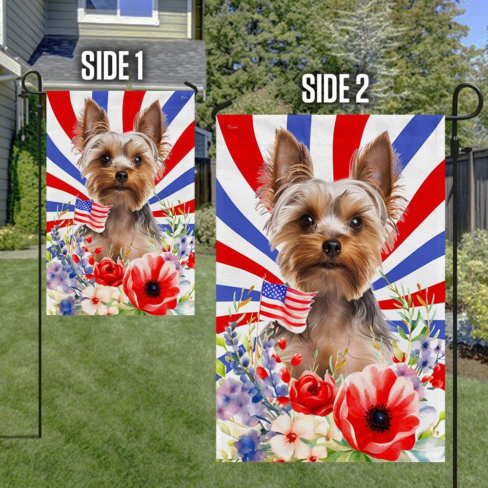 Patriotic Yorkshire Terrier Flowers 4th Of July Flag TQN1302Fv1 - Image 5