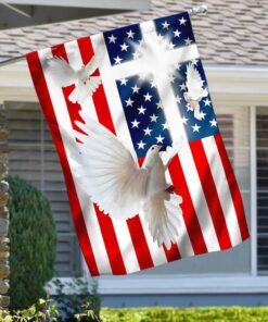 peace dove christian cross american flag ant171f 4157
