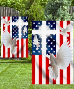 peace dove christian cross american flag ant171f 8332