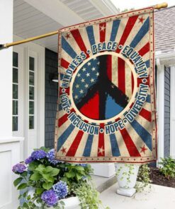 Peace Flag Hippie American Flag THN2175Fv2