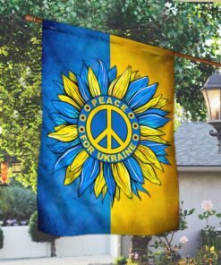peace for ukraine, sunflower ukraine flag tpt65f 6804