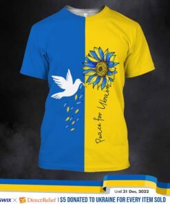 Peace For Ukraine 3D Tshirt QNN838TS