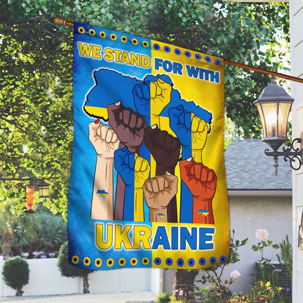 Peace For Ukraine Flag We Stand For With Ukraine MLN415F - Image 2