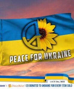 Peace For Ukraine Grommet Flag QNK1095GF