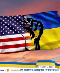 Peace For Ukraine Grommet Flag Stand With Ukraine DBD3332GF