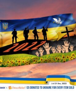 Peace For Ukraine Grommet Flag TQN106GF