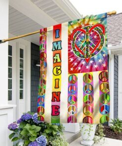 Peace Heart Sign, Hippie Imagine US Flag DBD3375F