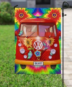 Peace Hippie Vans Flag