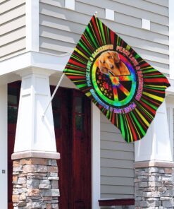peace love &amp dachshund hippie flag 1699