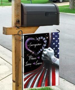peace love care caregiver flag 1469