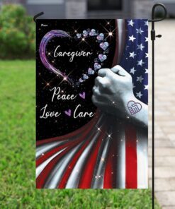 peace love care caregiver flag 1551