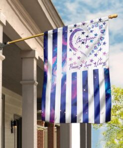 Peace Love Care Caregiver Flag