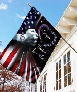 peace love care caregiver flag 6723
