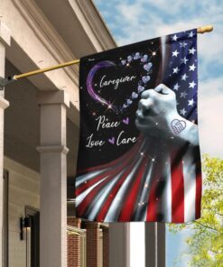 Peace Love Care Caregiver Flag