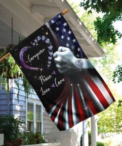 peace love care caregiver flag 8702