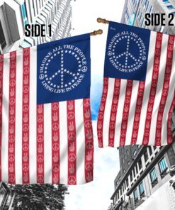peace sign. imagine all the people living life in peace american flag thn3787f 8244