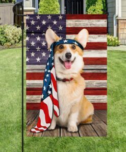 pembroke welsh corgi dog flag charming dog ntb216fv7 7916