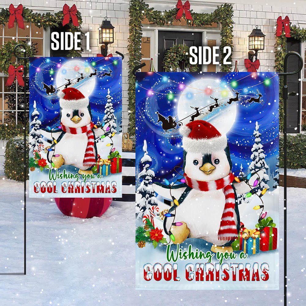 Penguin Christmas Flag Wishing You A Cool Christmas Flag TQN767F - Image 4