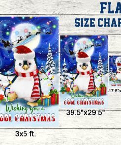 penguin christmas flag wishing you a cool christmas flag tqn767f 5276