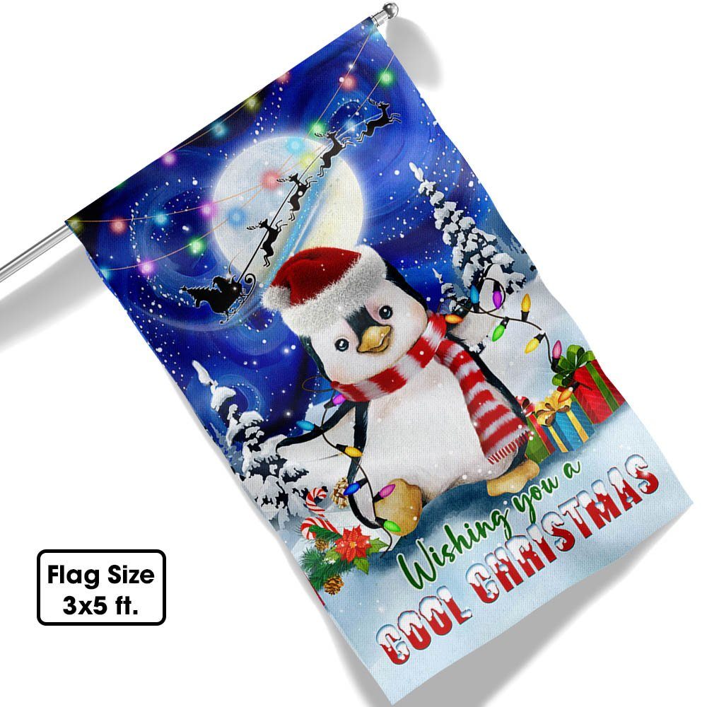 Penguin Christmas Flag Wishing You A Cool Christmas Flag TQN767F - Image 6