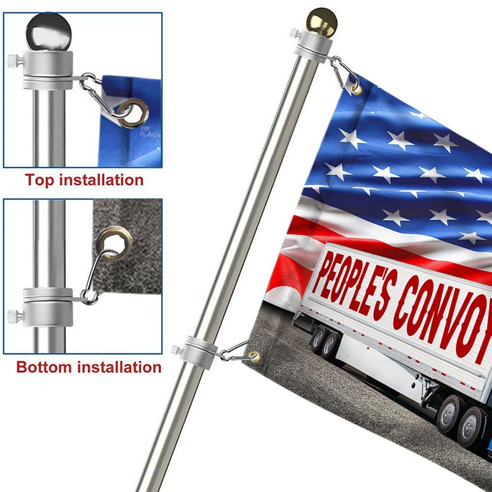 People's Convoy Grommet Flag, Freedom Convoy 2022, Truckers For Freedom, Mandate Freedom QNH02GFv3 - Image 7