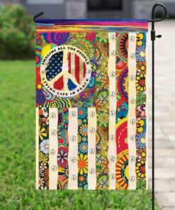 people living life in peace hippie flag 7765