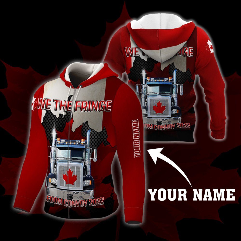 Personalized 3D Zip Hoodie Freedom Convoy 2022 We The Fringe BNT504ZHCT
