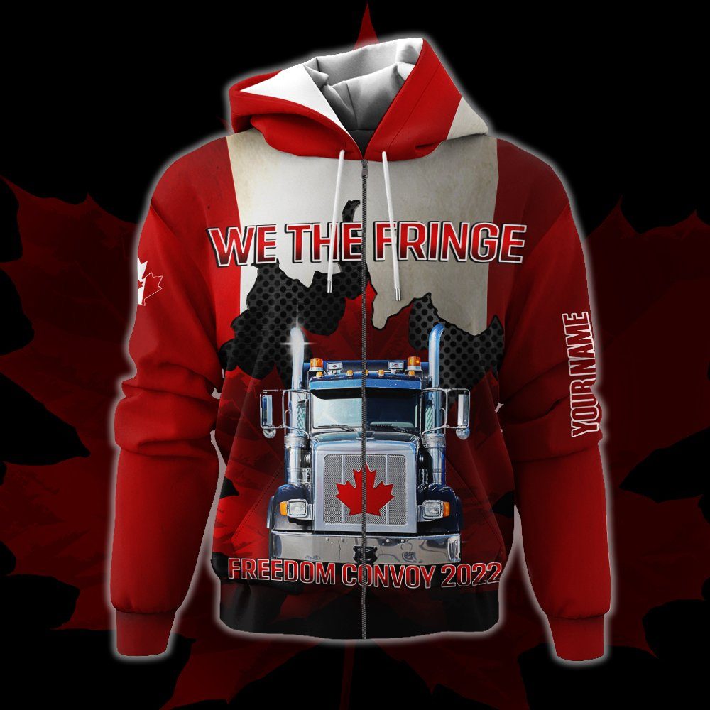 Personalized 3D Zip Hoodie Freedom Convoy 2022 We The Fringe BNT504ZHCT - Image 2
