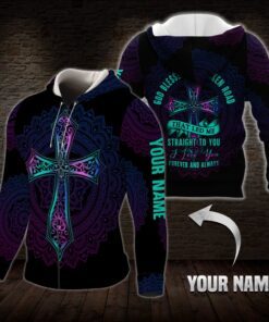 Personalized 3D Zip Hoodie God Blessed The Broken Road TRN1736TSCT