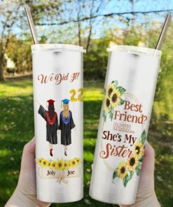 personalized bff skinny tumbler 20oz she is my sister pn0504st 3214