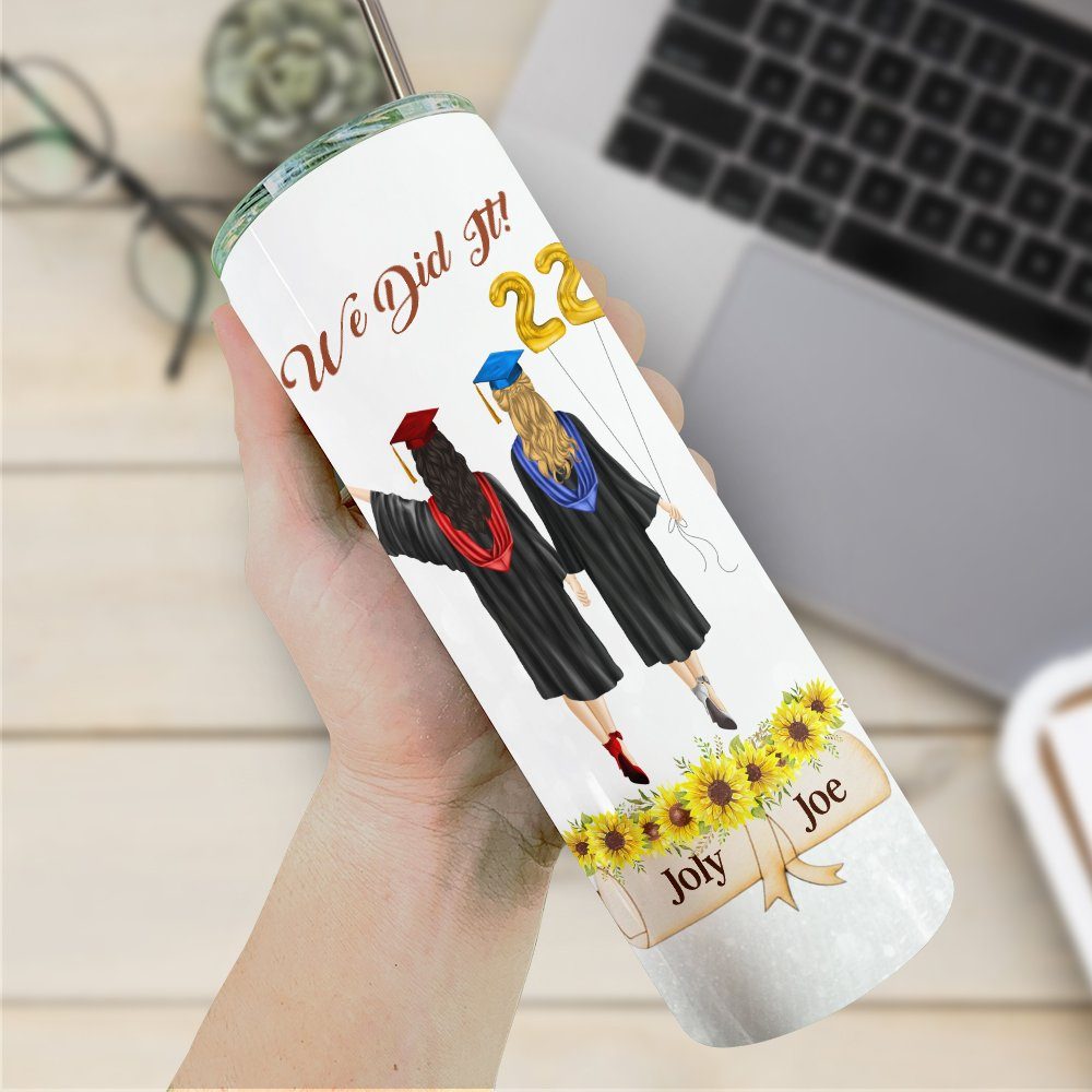Personalized BFF Skinny Tumbler 20oz She Is My Sister PN0504ST - Image 3