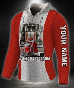 personalized canadian truck. truckers for freedom. freedom convoy canada 3d zip hoodie thb3760zhv1ct 8897