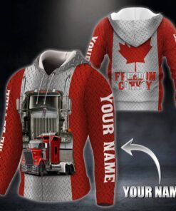 Personalized Canadian Trucker. Freedom Convoy. Let Me Be Free. Mandate Freedom Canada 3D Zip Hoodie THB3760ZHCT