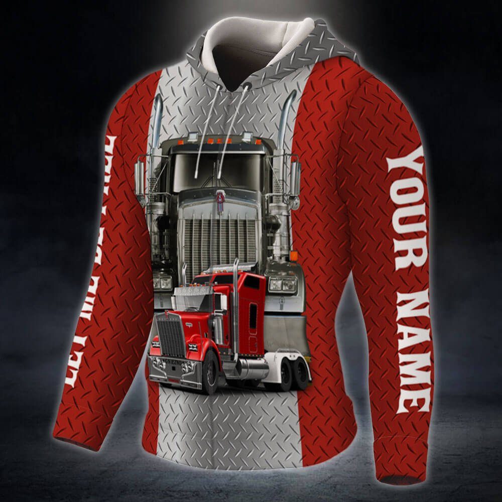 Personalized Canadian Trucker. Freedom Convoy. Let Me Be Free. Mandate Freedom Canada 3D Zip Hoodie THB3760ZHCT - Image 4
