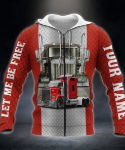 personalized canadian trucker. freedom convoy. let me be free. mandate freedom canada 3d zip hoodie thb3760zhct 6983