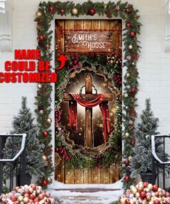 Personalized Christian Cross Door Cover
